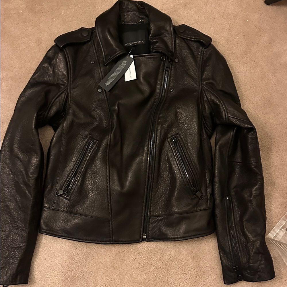 Banana Republic Black Leather Jacket